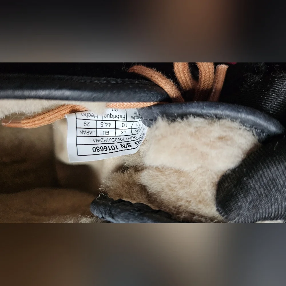 UGG Black Chukka Boots with Tan Laces - Picture 6 of 6